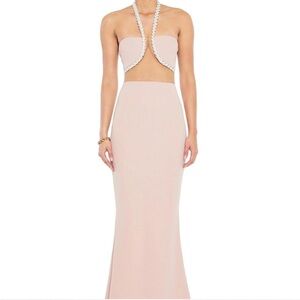Nookie Pink Cut Out Backless Halter Dress